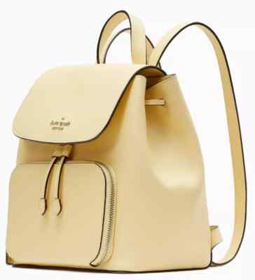 Kate Spade Kristi Medium Flap Backpack Yellow Butter Leather