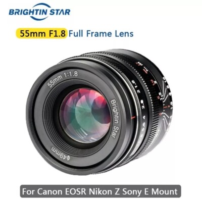 Brightin star 55mm f/1.8 Full Frame Manual Fixed Lens Sony FE/E Mount Camera New