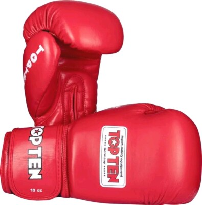 Top Ten Boxing Gloves International IBA RED Fighters BOXERS REAL