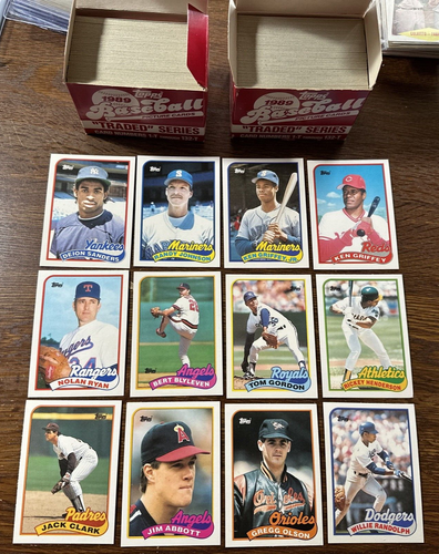 one 1989 Topps Traded Factory Set, Ken Griffey Jr. RC, Randy Johnson & Deion RC - Picture 4 of 13