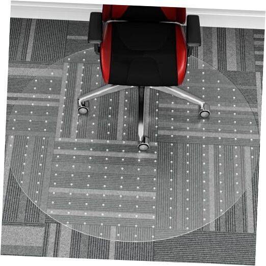 36-Inch Round Clear Office Chair Mat for Carpet Protection at Home-image