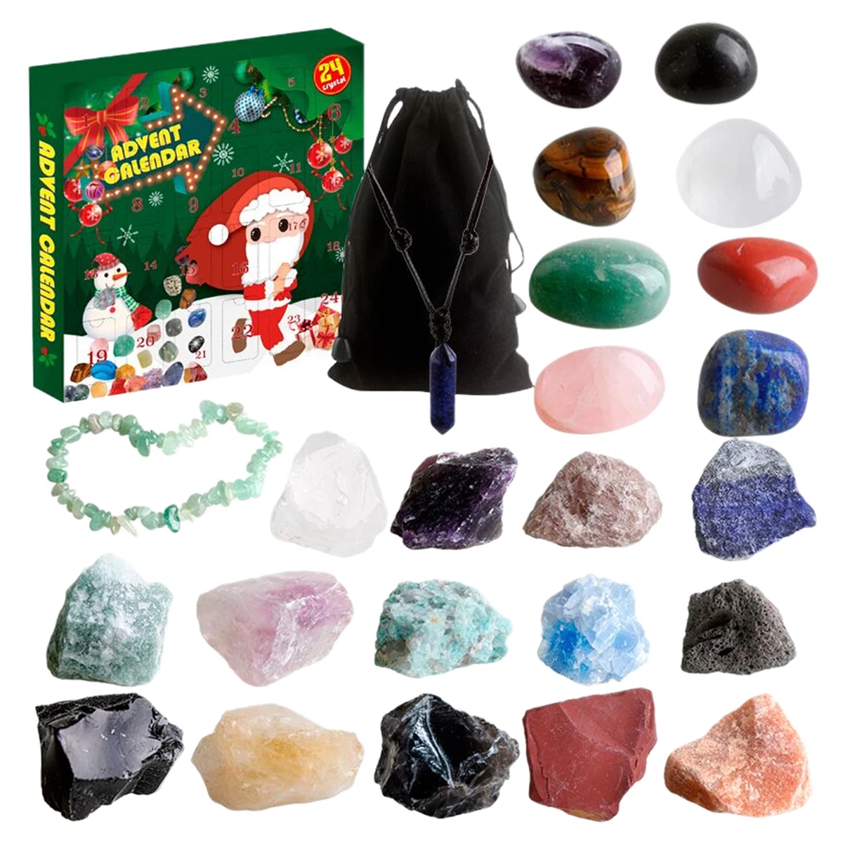 Christmas Advent Calendars 2023 ,24 Days Gem Bracelet Countdown Calendar |  eBay