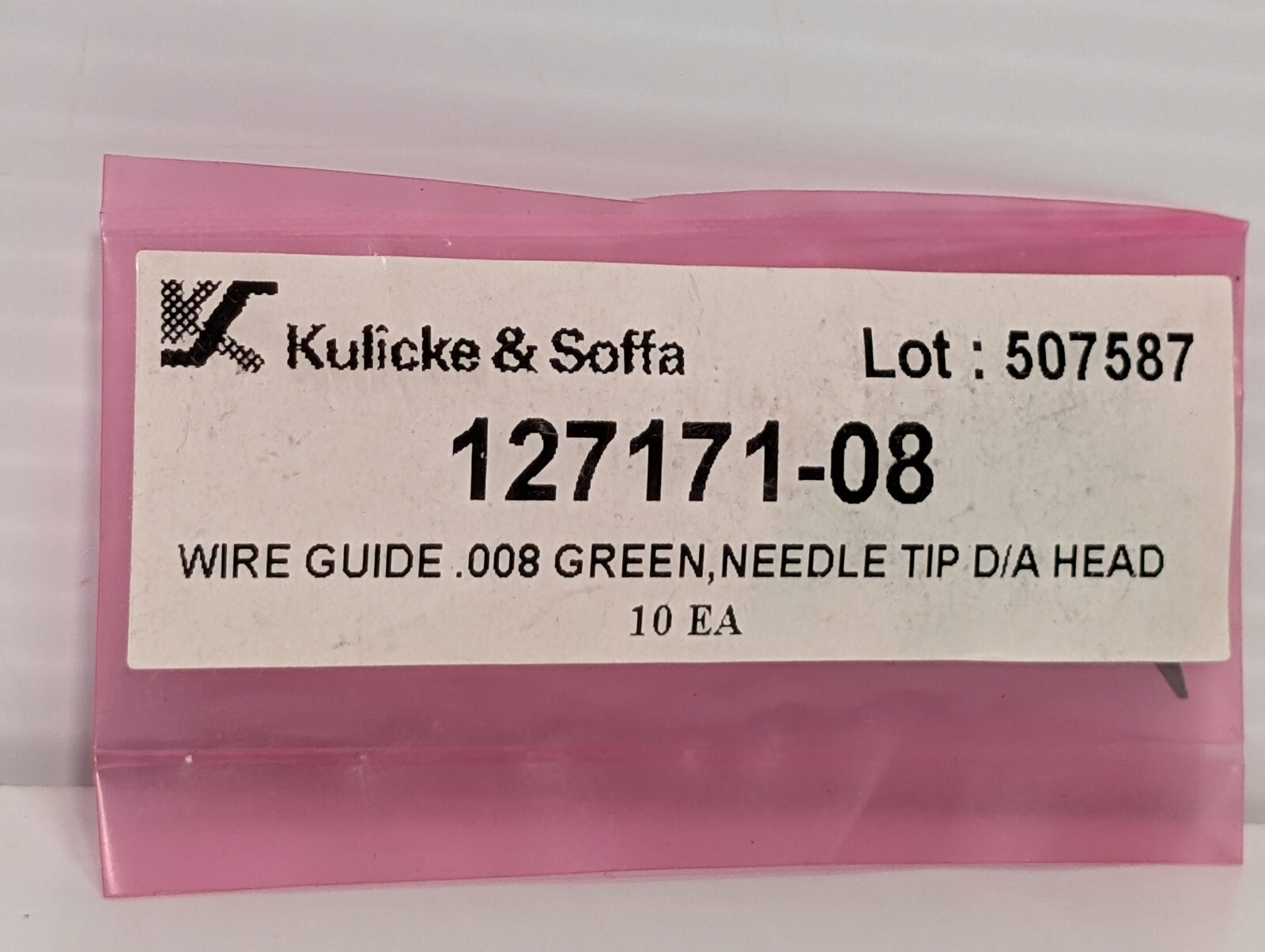 Lot of 3 packs: Kulicke + Soffa 127171-08, 10 count D/A Head Wire Guides, .008