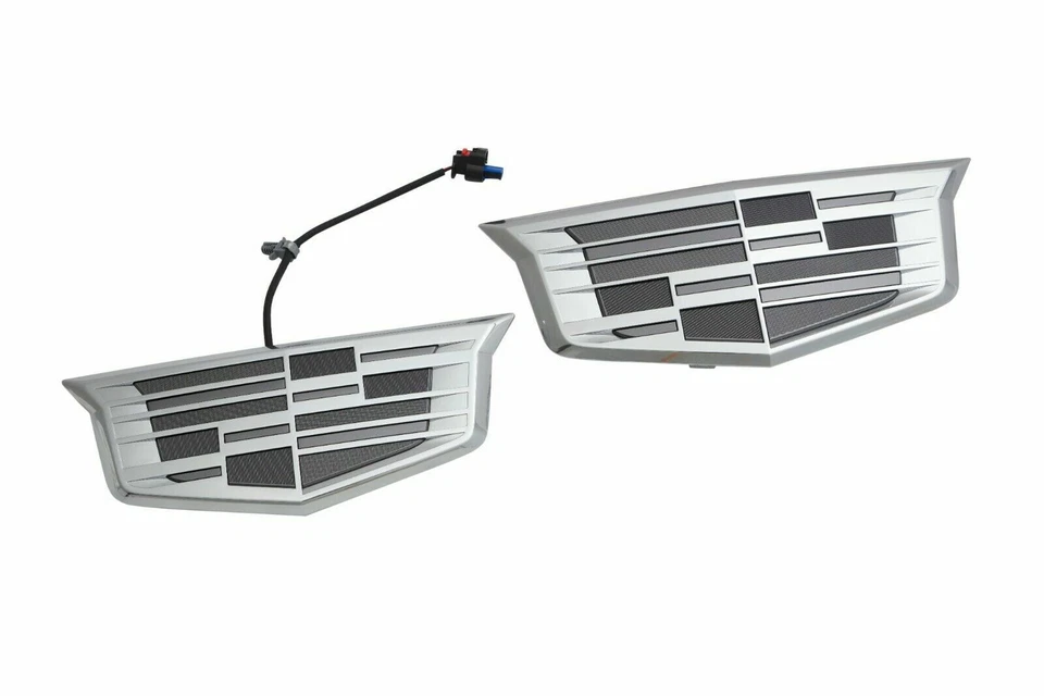 2021-2024 Cadillac Escalade / ESV Monochrome Emblem Set 86527902 Set of 2 OEM GM - Image 3 of 4