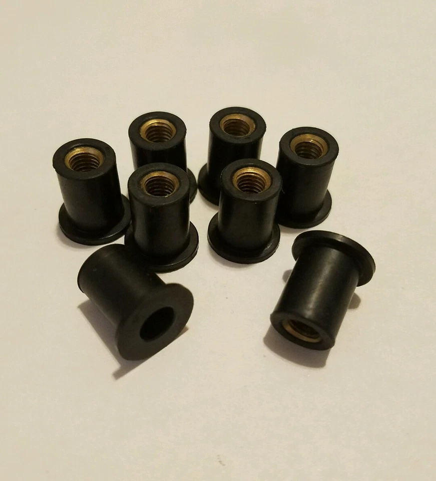 Carenado de goma parabrisas de motocicleta y tuerca de pozo de latón M5 5 mm 3/8" Foto 4 de 4