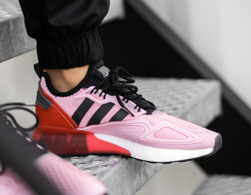 Adidas x Ninja ZX 2K Boost (GS) 'Time In - True Pink Scarlet' FZ0456 Kid's  5-7