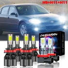 For Chevy Impala 2006-2013 Combo 6X 6000K LED Headlights Hi Lo + fog Light Bulbs