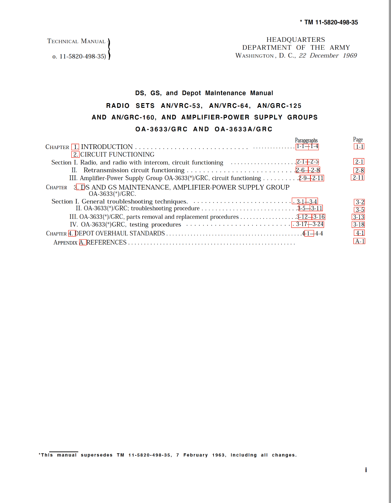 76 Page RADIO SETS AN/VRC-53 AN/VRC-64 AN/GRC-125 AN/GRC-160 Maint ...