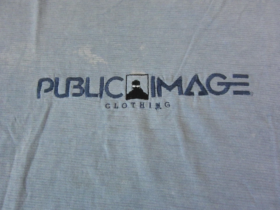 Vintage Public Image Shirt Mens Extra Large XL Blue Made in USA 80s Surf Skate - Image 4 of 4