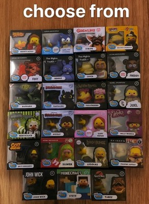 NIB TUBBZ MINI DUCK-MANY CHOICES- ANIME, TV, MOVIE, MUSICIAN, DISNEY, AND MORE!!