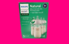 Philips Avent Natural Response Glass Baby Bottles 4 - 8 fl.oz New