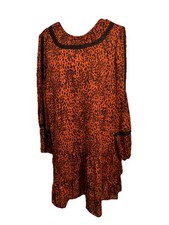 NWT Babydoll Animal Print Dress M 8-10 Country Cowgirl Whimsy Indie Twee Boho