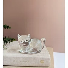 Vintage Toscany Collection Clear Glass Kitten |Kitty Cat Figurine Cat Lover Gift