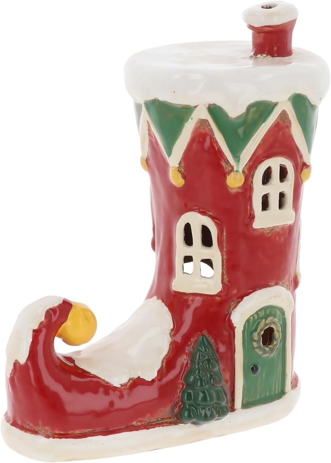 Village Pottery Elf Boot Tealight Holder JD350212