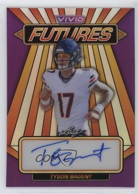 2024 Leaf Vivid Futures Purple Prismatic 2/2 Tyson Bagent #VF-TB2 Auto 3hd