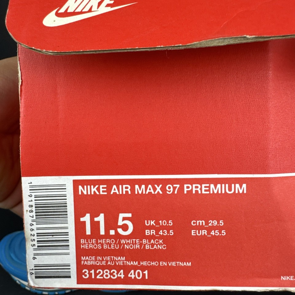 Size 11.5 Nike Air Max 97 Blue Hero With Box eBay
