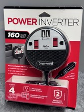 CyberPower 160W Power Inverter with 2 120V AC Outlets and 2 USB Ports Black/Red