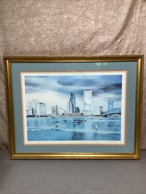 #ad #ad J.E.DRAPER City Skyline Painting. Limited Edition Signed Lithograph. $399.99