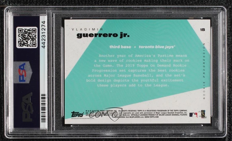 2019 On Demand Rookie Progression Parallel B /50 Vladimir Guerrero Jr PSA 9 RC - Image 2 of 2