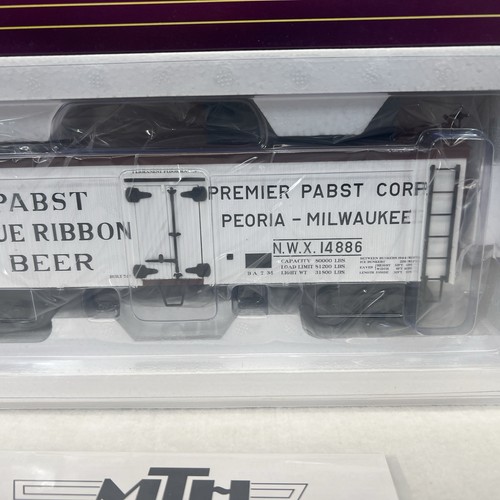 MTH Premier 20-94434 Pabst Blue Ribbon 36’ Woodsided Beer Reefer O NEW #14886 - Picture 4 of 11