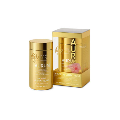 Hikari Aurum S-Acetyl Glutathione Supplement | Sakura & Ceramide Blend | 30 Caps