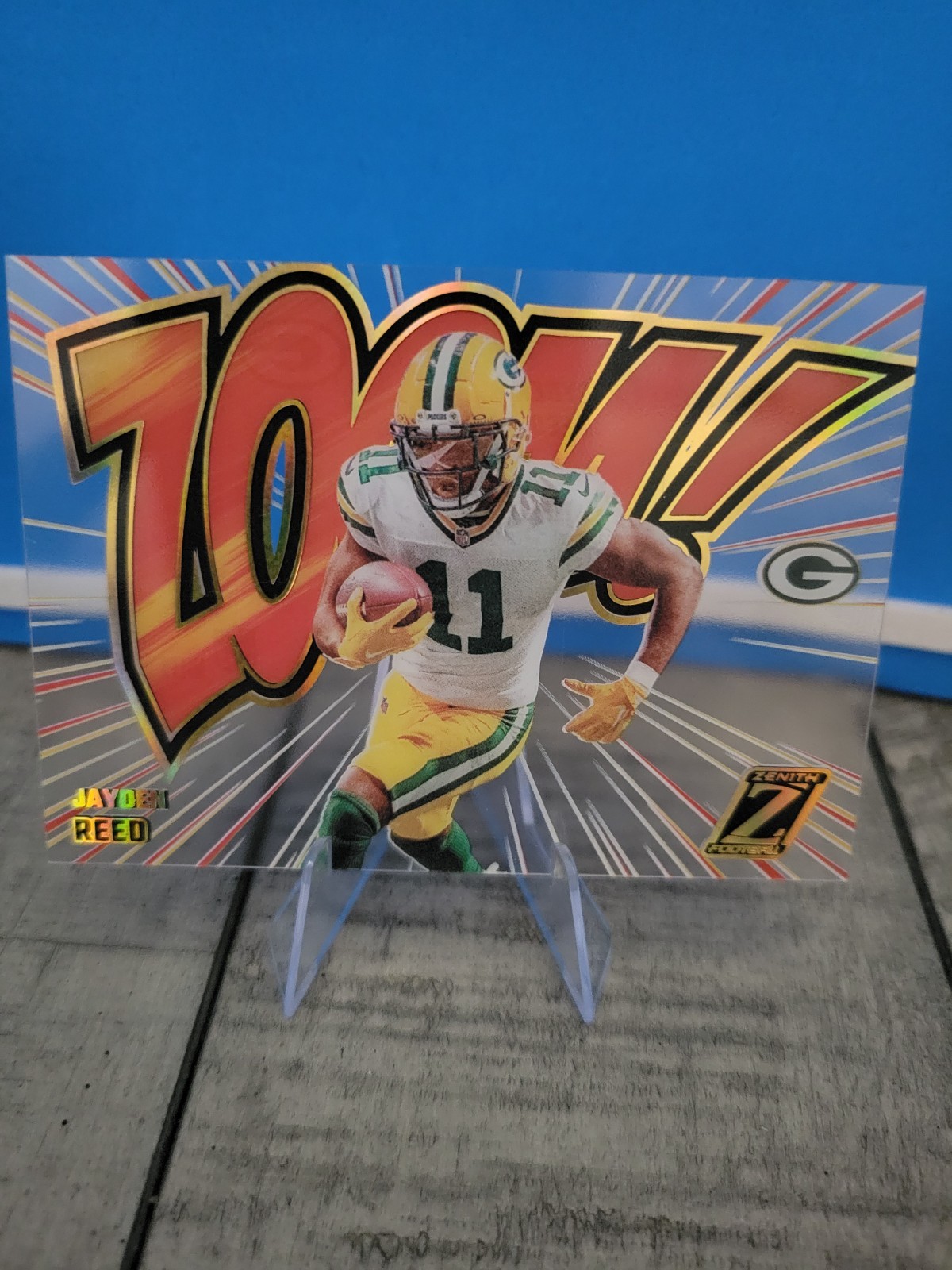 JAYDEN REED RC ZOOM! SSP Case Hit 2023 Panini Zenith #34 Green Bay Packers