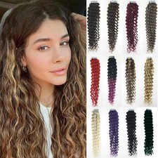 Invisible Tape in Human Hair Extensions Skin Weft Real Remy Hair Water Curly18in