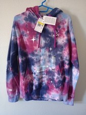 Nike NSW Club Pullover Basketball Tie Dye Space Wave Cosmic Galaxy Hoodie Sz S