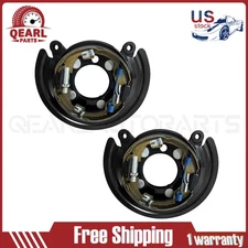 2 Rear Parking Brake Backing Plate Assembly For 2012-2018 Ram 3500 2500 5154281A