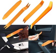 Car Door Trim Removal 4Pcs Tool Pry Bar Panel Dash Radio Body Clip Installer Kit