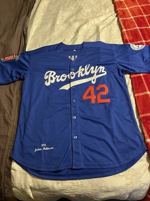 Brooklyn Dodgers Baseball Jersey #42 Jackie Robinson Size XL Color