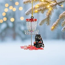 Personalized Disc Golf Christmas Ornament, Christmas Gift for Disc Golf Players