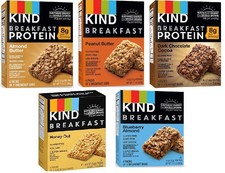 Breakfast Bars Variety Pack Dark Chocolate, Honey Oat, Peanut Butter, Almond