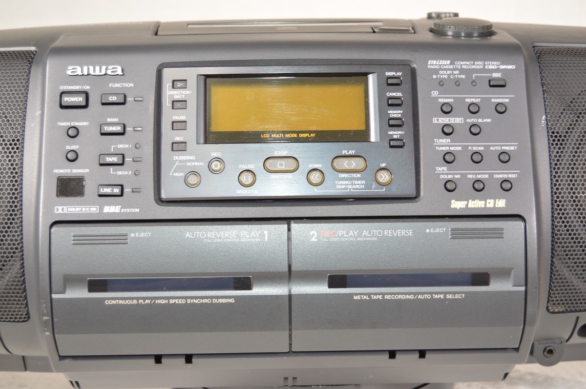 AIWA CSD-SR80 CD Stereo Radio Cassette Recorder Vintage Tested