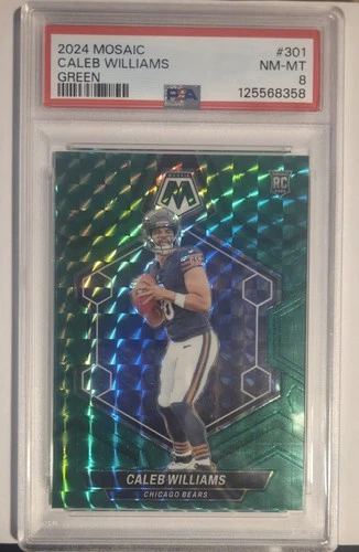 2024 PANINI MOSAIC GREEN #301 CALEB WILLIAMS PSA 8