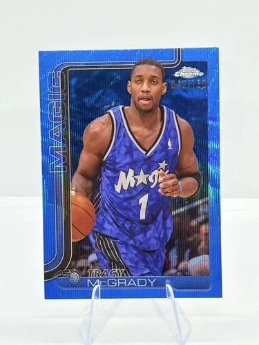 2025-26 Topps Chrome Basketball Tracy McGrady /150 Blue Wave  Orlando Magic #245