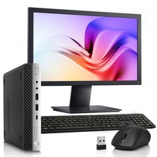 HP 800 G4 Desktop Mini PC i5-8th 32GB RAM 1TB SSD 24  LED Wi-Fi KB M Windows 11