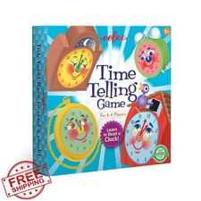 eeBoo Time Telling Game Clock Reading Ages 5 2-4 Players Math