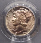 1945 "D" Mercury SILVER Dime 10c PCGS MS65 FB #007 Gem BU *FULL BANDS* ECC&C Inc