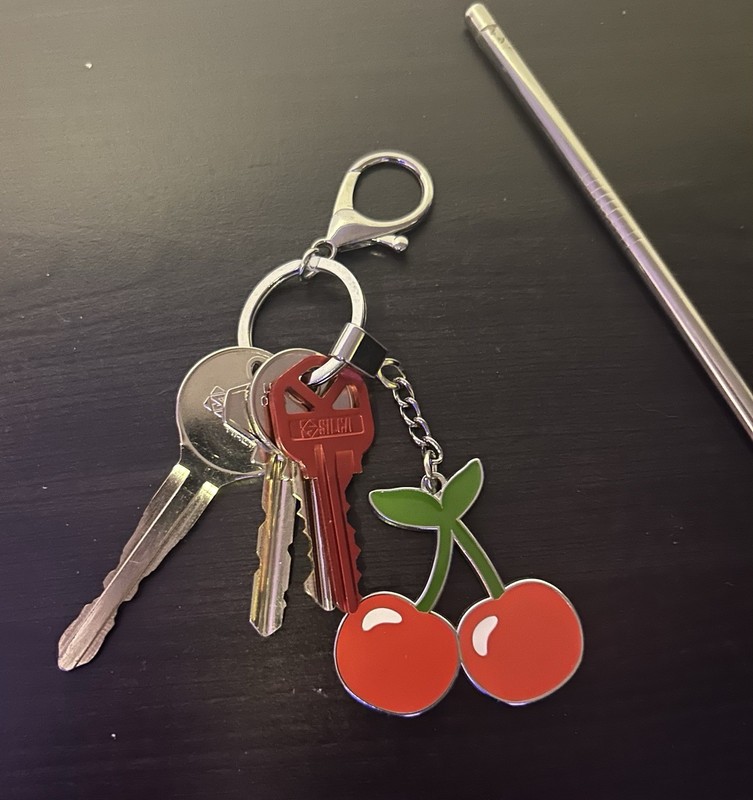 Heart Eyes: Ally (Olivia Holt) Production Used Straight Metal Straw and Keys
