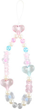 Phone Charm Wrist Strap, Beaded Cell Phone Wristlet, Kawaii Chain Charm Lanyard,