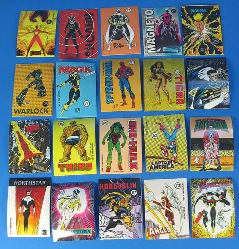 1986 Marvel Stickers x18 Lot Comic Images Universe Series 1 X-Men Vintage