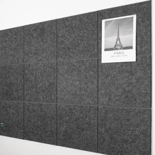 Cork Board Bulletin Board 47"x35" 12 Pack Removable Felt Cork Board Tiles for...
