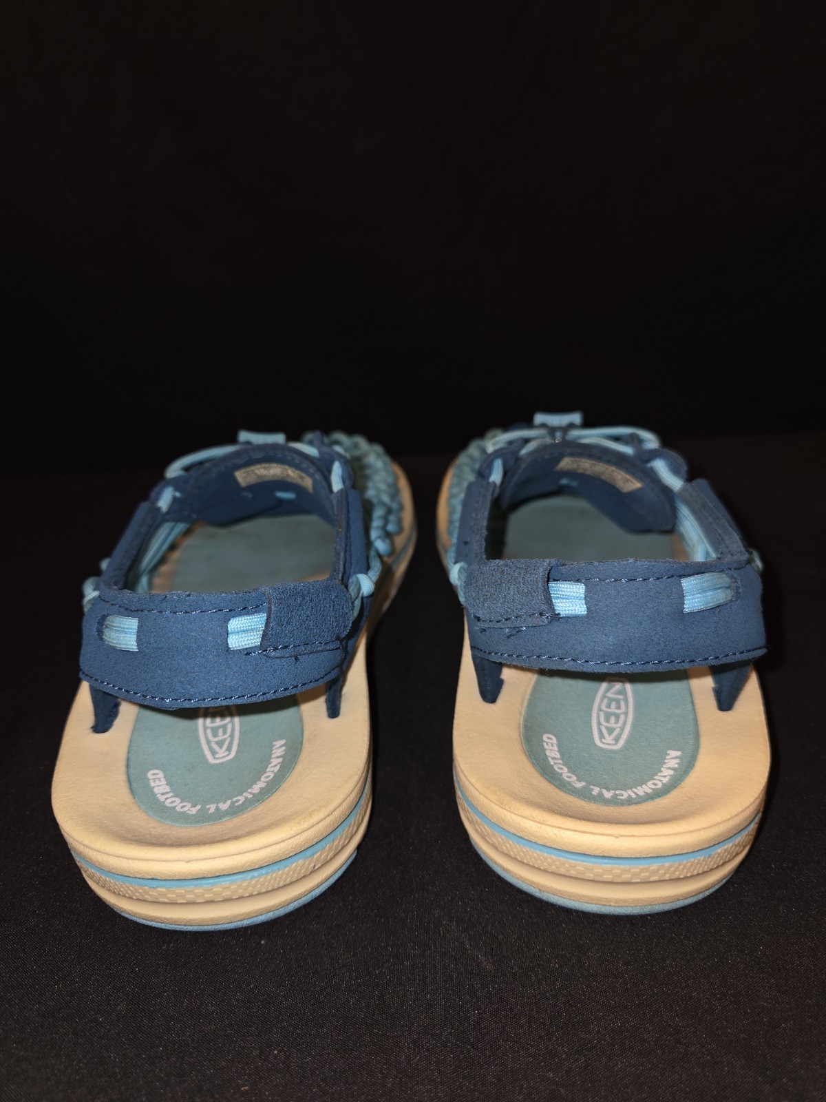 Keen Uneek Turquoise Woven Bungee Cord Water Women's Sandals Sneakers Size 7 image 3
