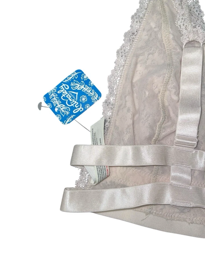 Bralette de encaje mediano para mujer Champagne Free People Call Me Darling venta al por menor $48.00 Foto 4 de 4