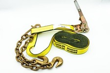 2-pack Sx1 2 X 30 Ft Ratchet Straps 10000 Lbs Capacity With Chain Anchors