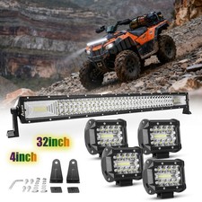 For Polaris Rzr Xp 1000 900 32inch 360w Led Light Bar 4 60w Led Pods