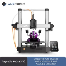 ANYCUBIC Kobra 3 V2 3D Printer 600mm/s Auto Leveling High Speed without ACE Pro