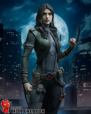 X-23 / Laura Kinney Figurine Marvel Hand Painted Model / DIY Kit 11 pcs