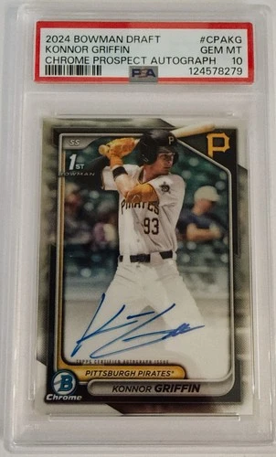 2024 Bowman Draft Konnor Griffin 1st Bowman Rookie Chrome Prospect Auto PSA 10